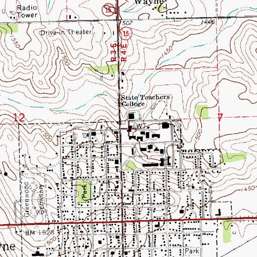 Topographic Map of Anderson Hall, NE