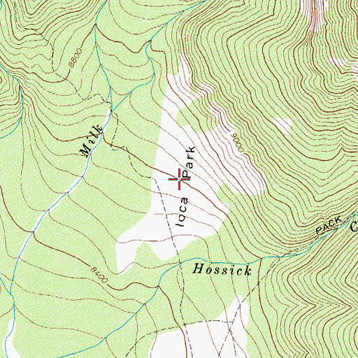 Topographic Map of Miner Park, CO