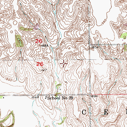 Topographic Map of Township of Cedar, NE