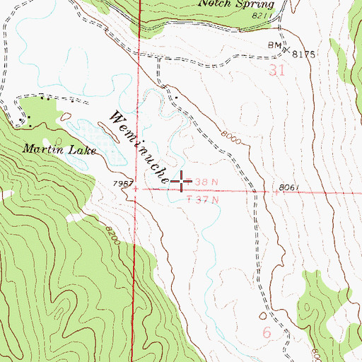 Topographic Map of Weminuche Valley, CO