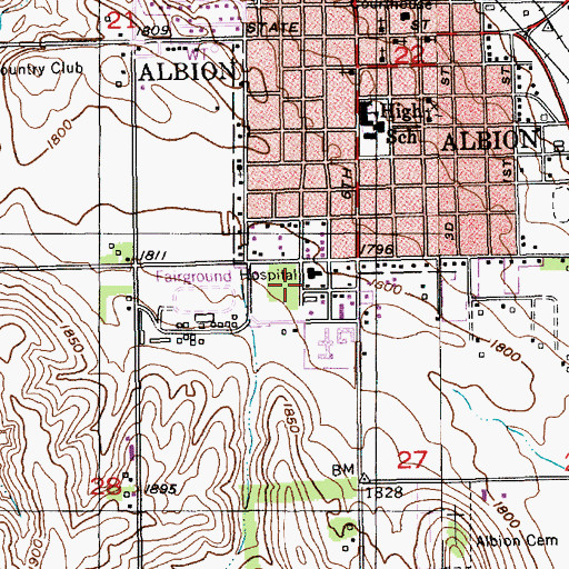 Topographic Map of Fuller Park, NE