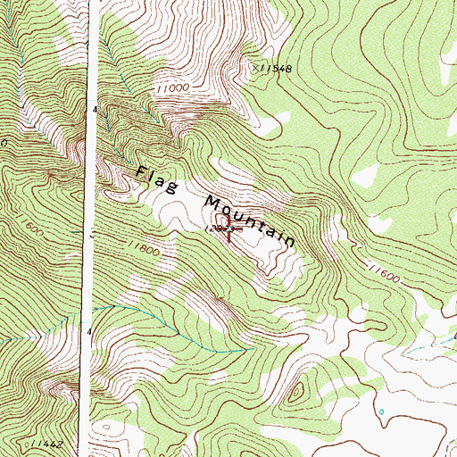 Topographic Map of Flag Mountain, CO