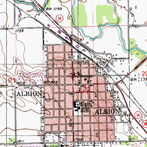 Topographic Map of Saint Michaels Catholic Church, NE