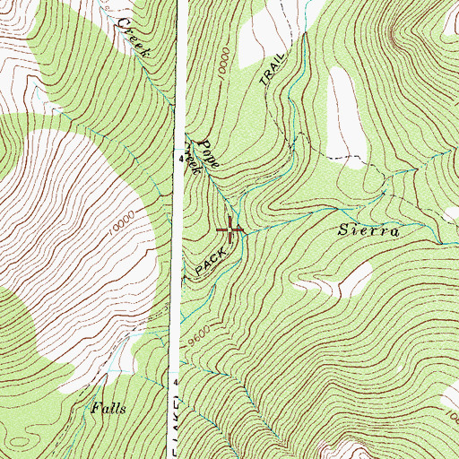 Topographic Map of Sierra Vandera Creek, CO