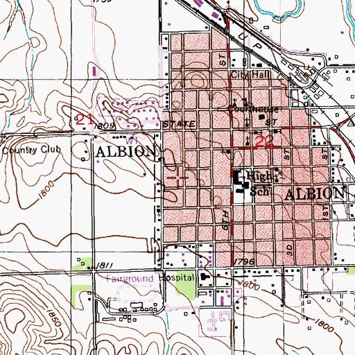 Topographic Map of Seventh Day Adventist Church, NE