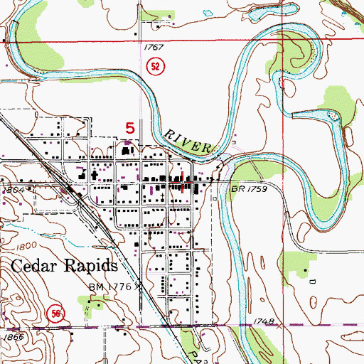 Topographic Map of United Methodist Church, NE