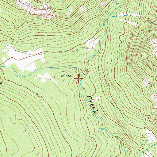 Topographic Map of East Fork Weminuche Creek, CO