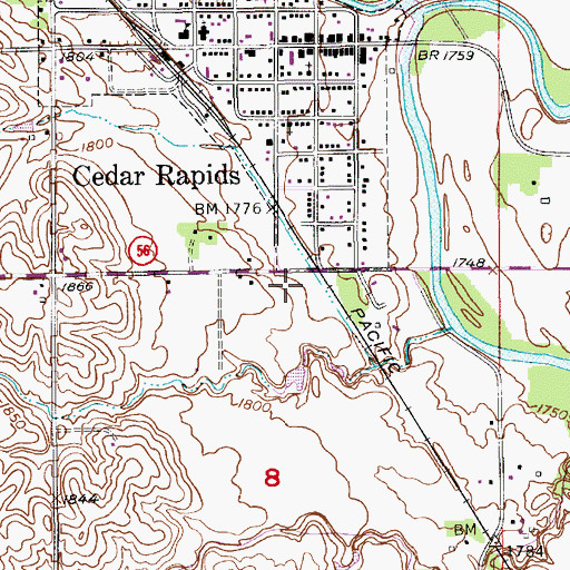 Topographic Map of Poverty Ridge Camp Ground, NE