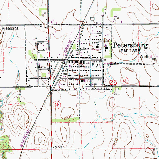 Topographic Map of Petersburg Public Schools, NE