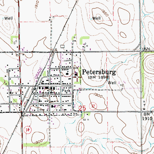 Topographic Map of Saint John the Baptist Catholic Church, NE