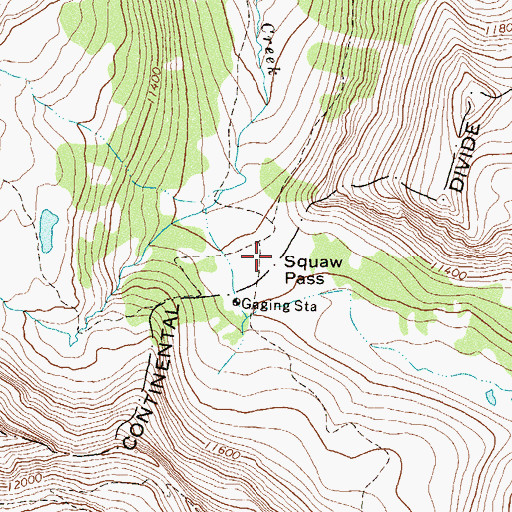 Topographic Map of Squaw Pass, CO
