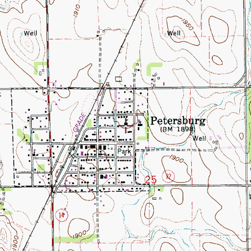 Topographic Map of Saint John the Baptist Elementary School, NE