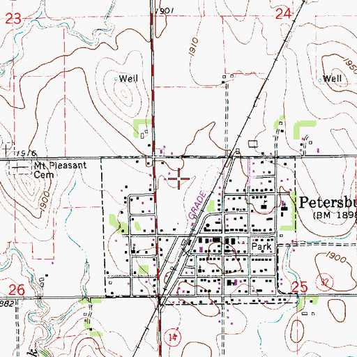 Topographic Map of Petersburg City Park, NE