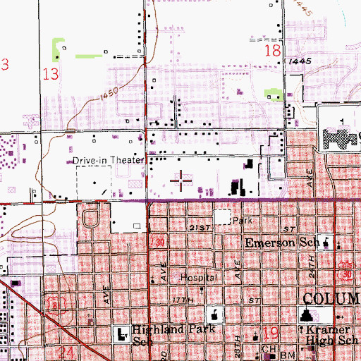 Topographic Map of Centrum Plaza, NE