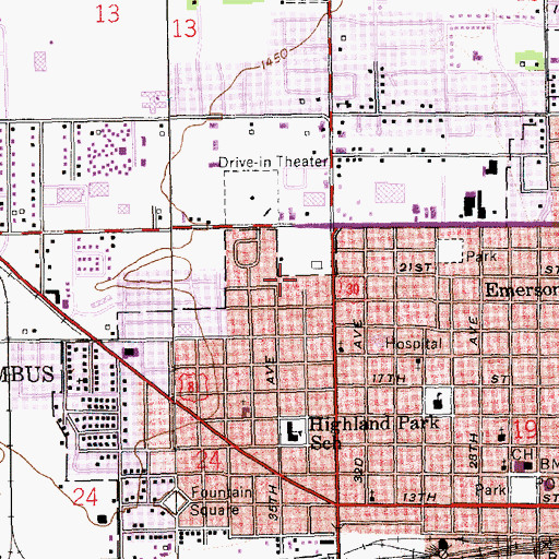 Topographic Map of Westgate Center, NE