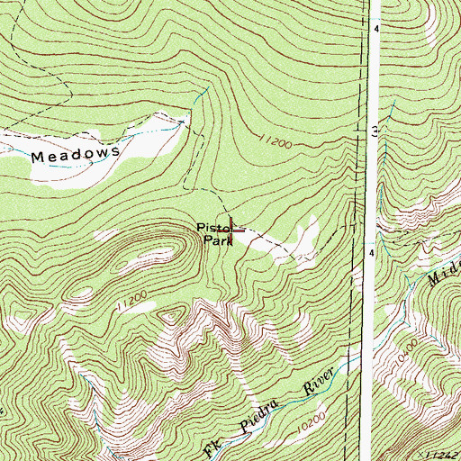 Topographic Map of Pistol Park, CO