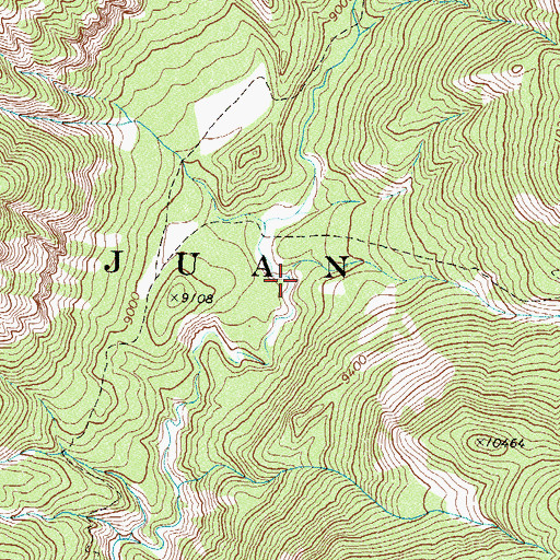 Topographic Map of Indian Creek, CO