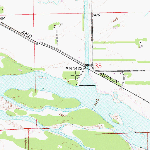 Topographic Map of Tailrace Park Campground, NE