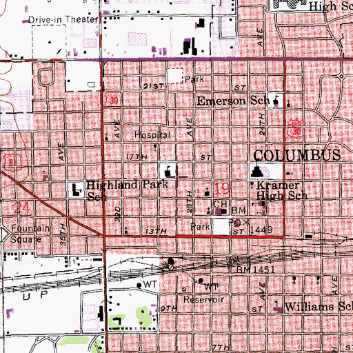 Topographic Map of Platte County Historical Museum, NE
