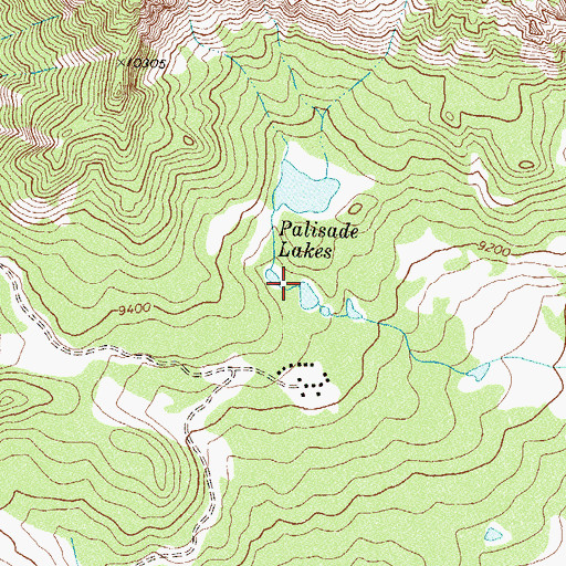 Topographic Map of Palisade Lakes, CO