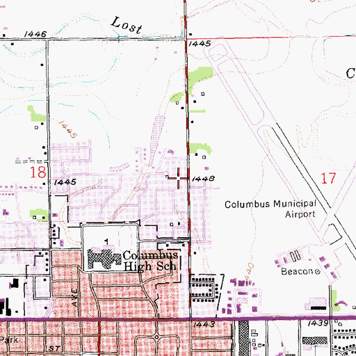 Topographic Map of Columbus Otolaryngology Clinic, NE