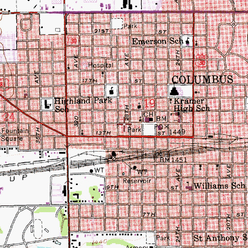 Topographic Map of Clinica Santa Marianita, NE