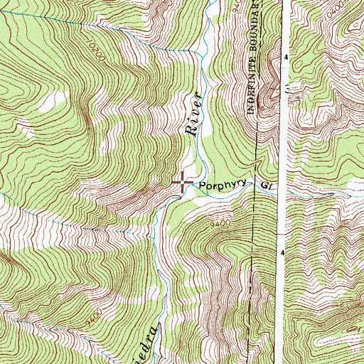 Topographic Map of Porphyry Gulch, CO