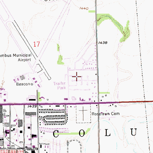 Topographic Map of Carriage House Estates, NE
