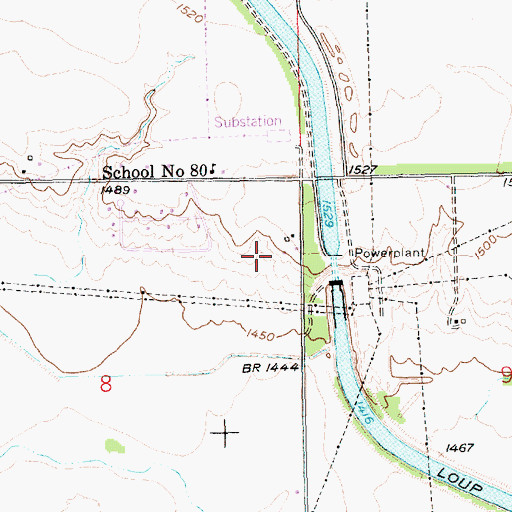 Topographic Map of Powerhouse Park, NE