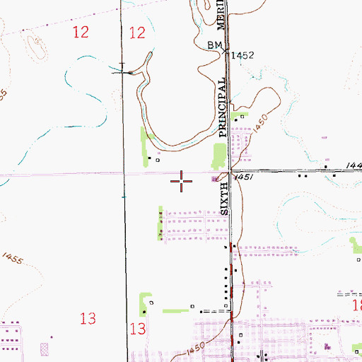 Topographic Map of Lost Creek Soccer Complex, NE