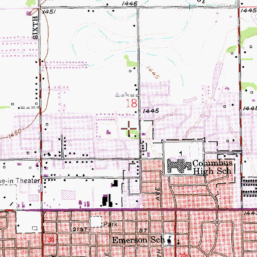 Topographic Map of Glur Park, NE