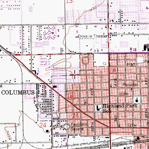 Topographic Map of Adamy Park, NE