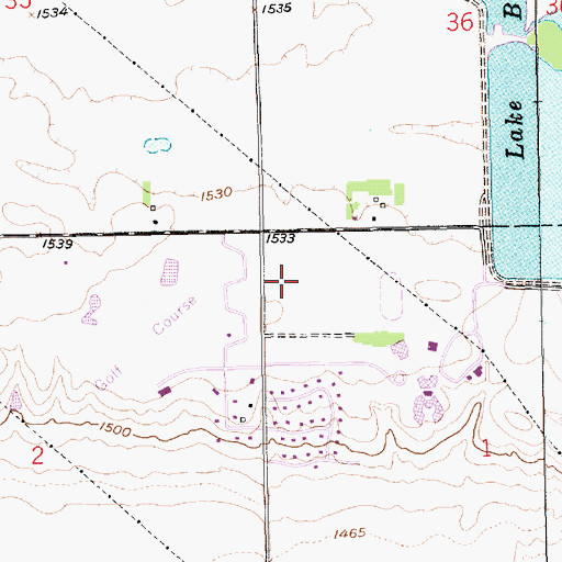 Topographic Map of Country Shadows Golf Course, NE