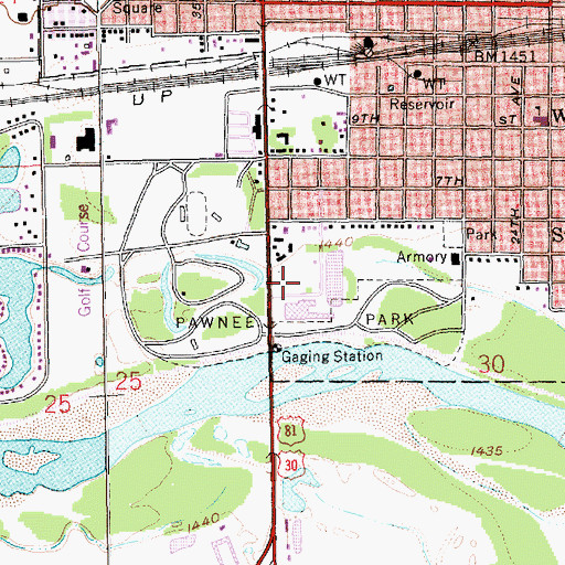 Topographic Map of Veterans of All Wars Memorial, NE