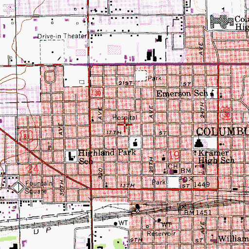 Topographic Map of Reorganized Church of Jesus Christ of Latter Day Saints, NE
