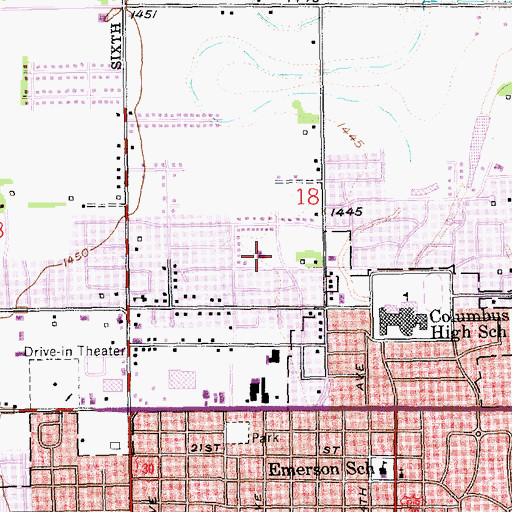 Topographic Map of Peace Lutheran Church, NE