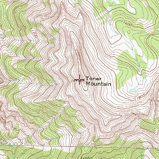 Topographic Map of Toner Mountain, CO