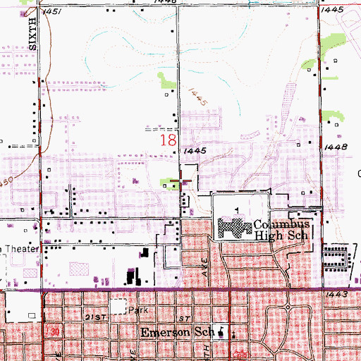 Topographic Map of Immanuel Lutheran Elementary School, NE