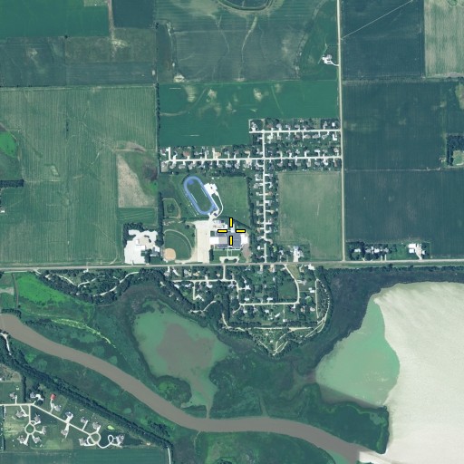 Aerial/Satellite Image of Lakeview High School, NE