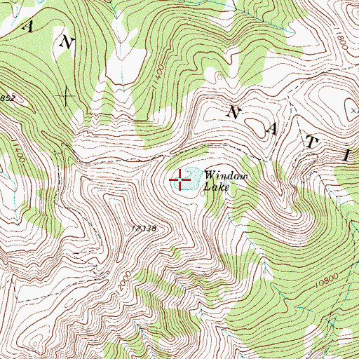 Topographic Map of Window Lake, CO