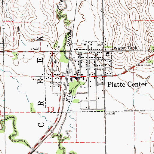Topographic Map of Grace Lutheran Church, NE