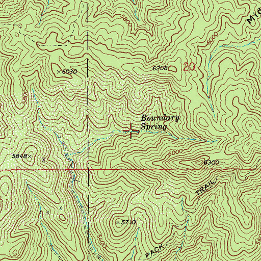 Topographic Map of Boundary Spring, AZ