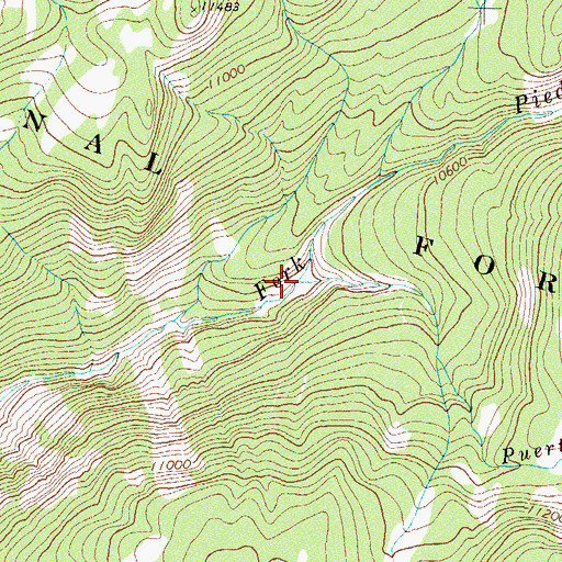 Topographic Map of Puerto Blanco Creek, CO