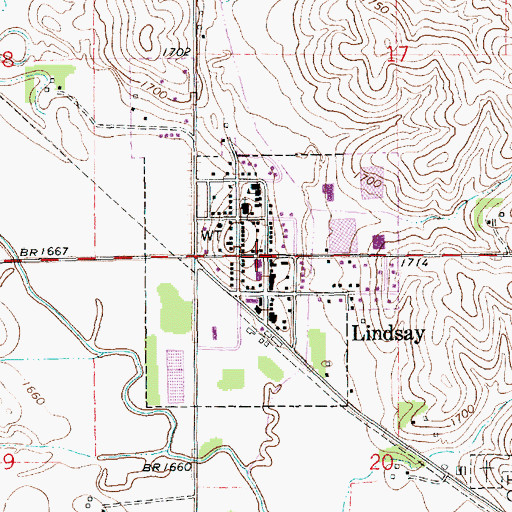 Topographic Map of Farmers Co-op Association Elevator, NE