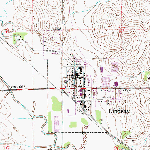 Topographic Map of Holy Family Church, NE