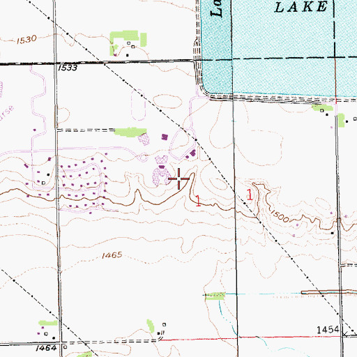 Topographic Map of Greenhouse, NE