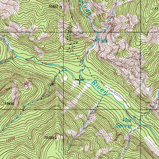 Topographic Map of Cimarron Creek, CO