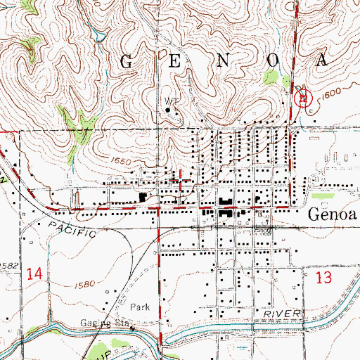 Topographic Map of Genoa Haven Home, NE