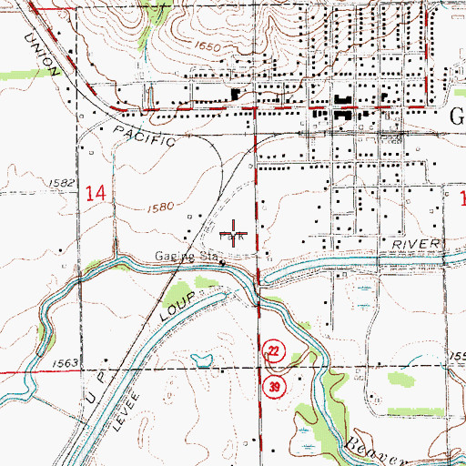 Topographic Map of Genoa City Park, NE