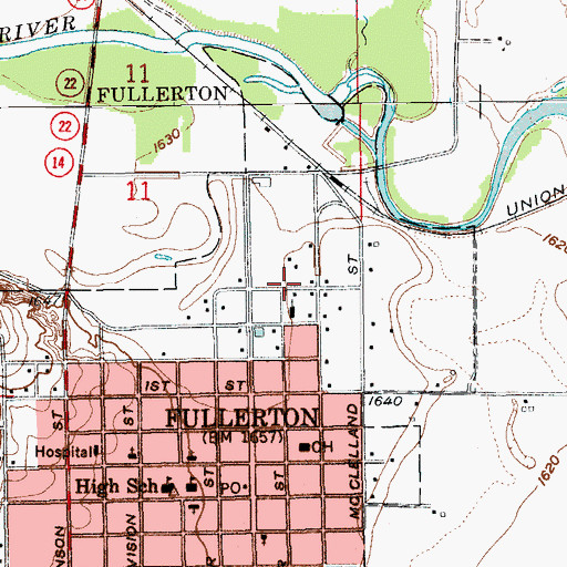 Topographic Map of Saint Peters Catholic School, NE
